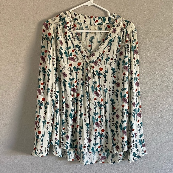 Loose fitted Hinge floral print blouse. Size small. - Picture 1 of 8